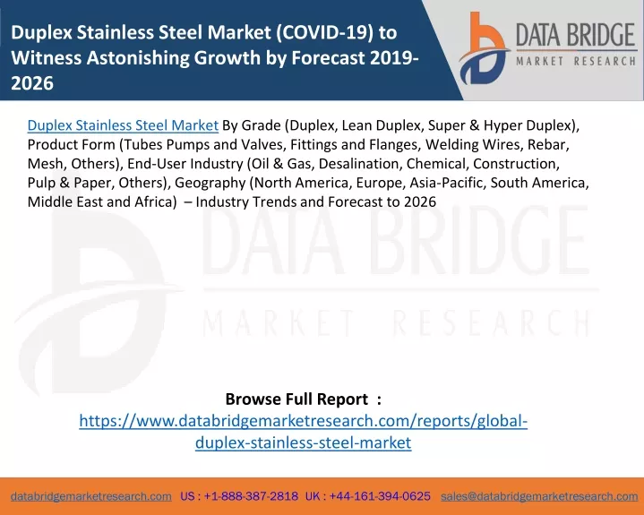 duplex stainless steel market covid 19 to witness