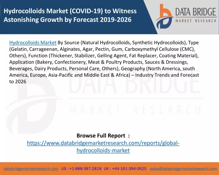 hydrocolloids market covid 19 to witness