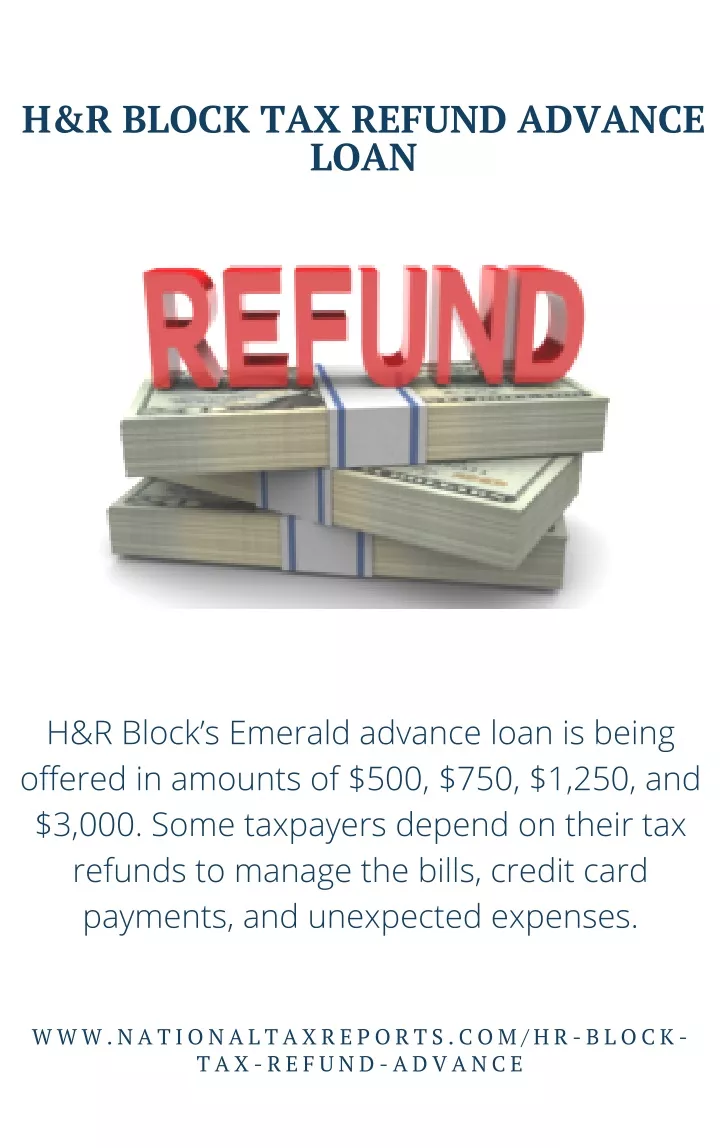 h r block tax refund advance loan