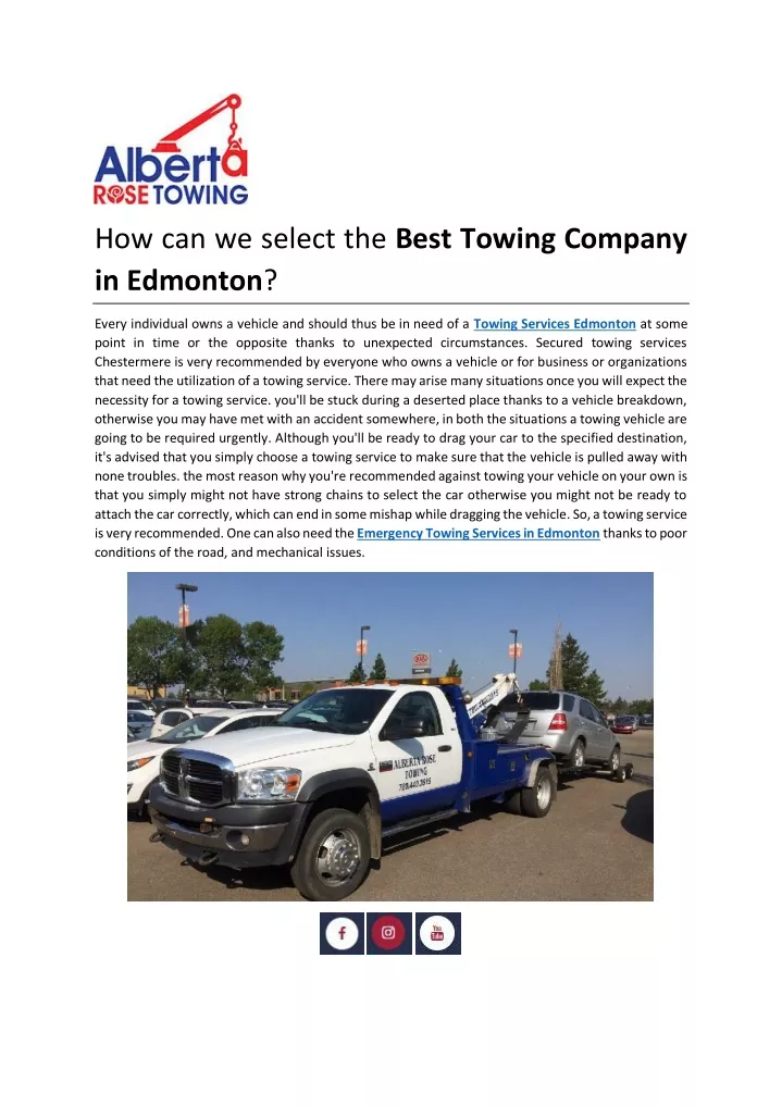 how can we select the best towing company