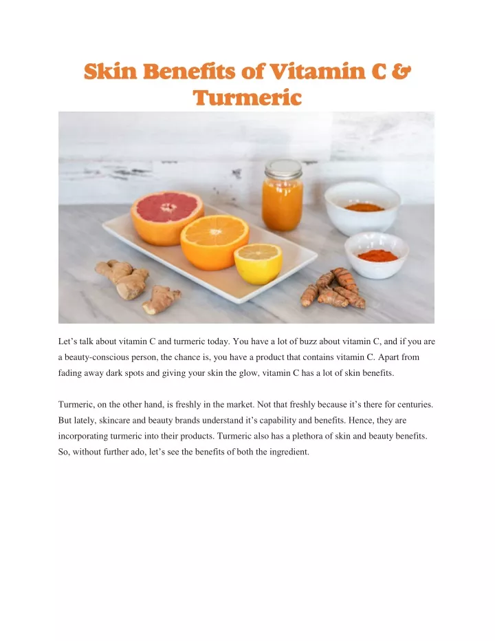 skin benefits of vitamin c turmeric