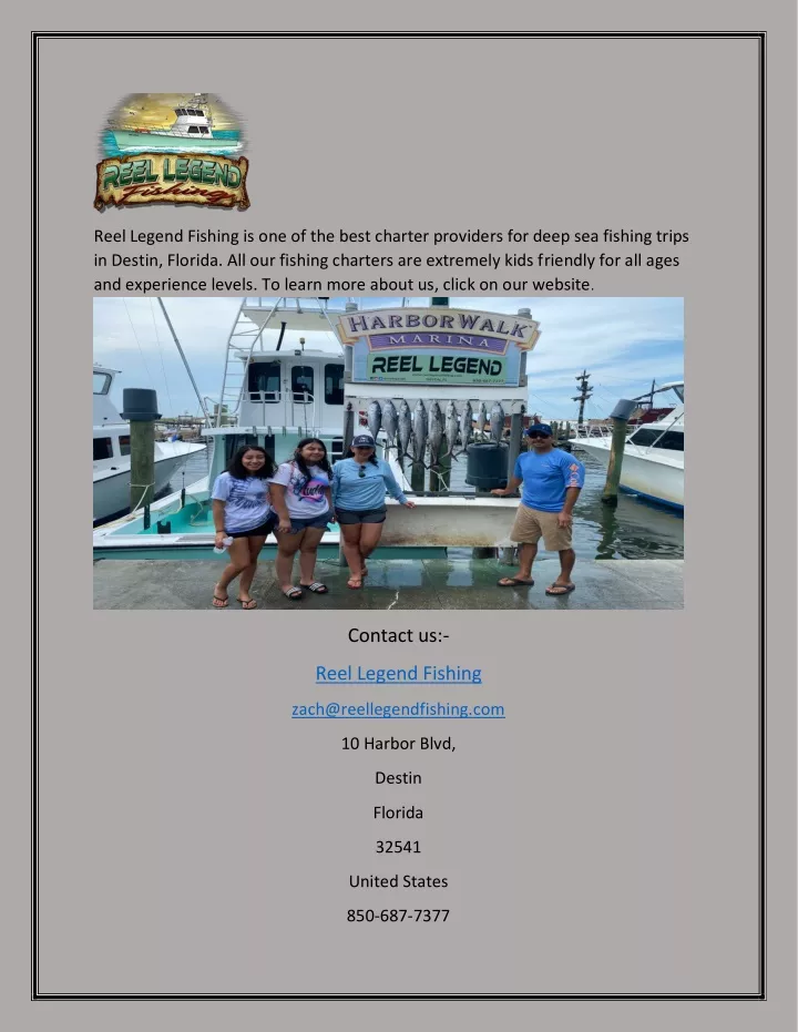reel legend fishing is one of the best charter