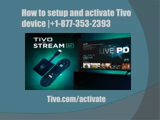 how to setup and activate tivo device