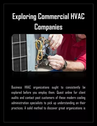 Commercial hvac services