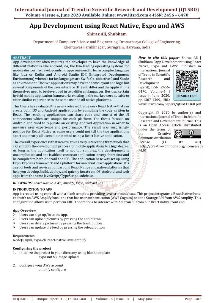 international journal of trend in scientific