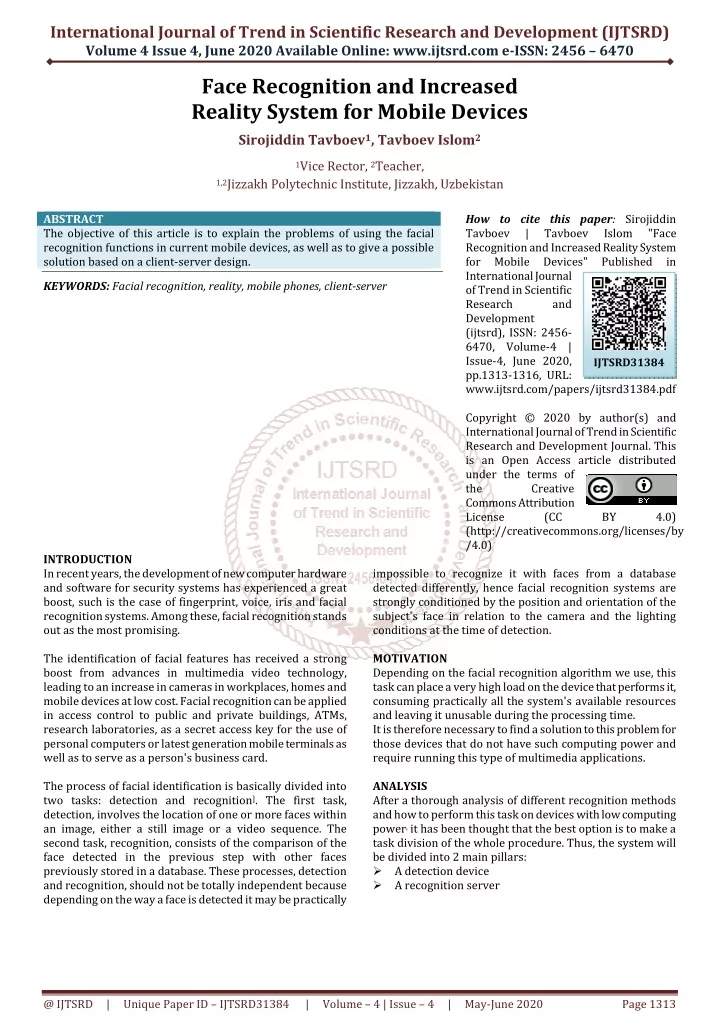 international journal of trend in scientific