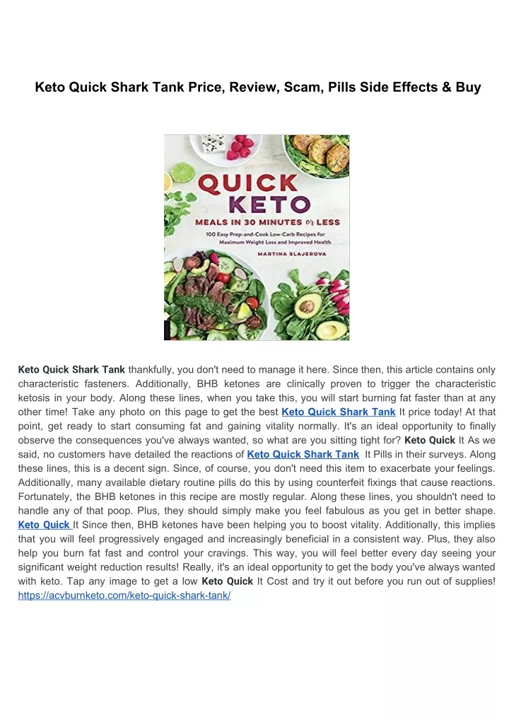 keto quick shark tank price review scam pills