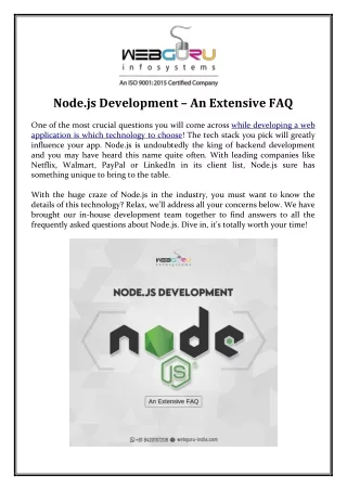 node js development an extensive faq