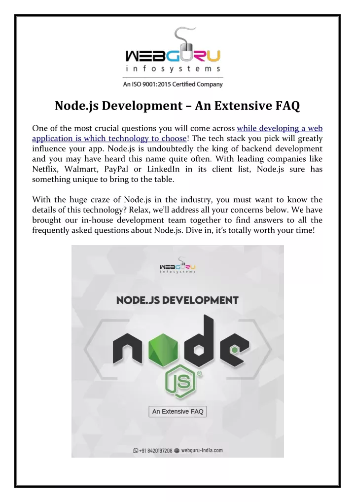 node js development an extensive faq