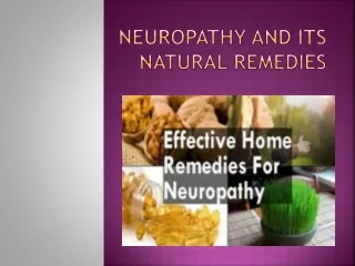 neuropathy and its natural remedies