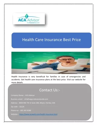 Obamacare Health Insurance Plans | Acaweb.com