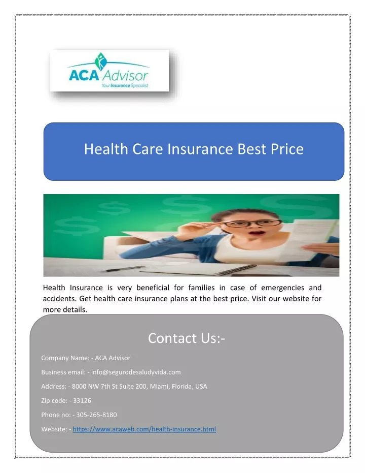 health care insurance best price