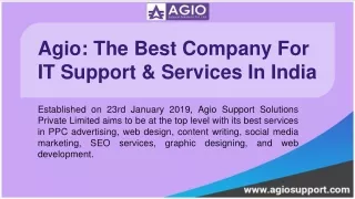 agio the best company for it support services