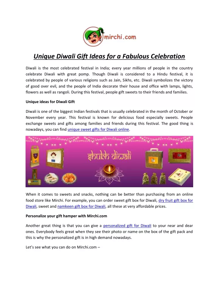 unique diwali gift ideas for a fabulous