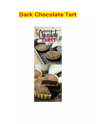 dark chocolate tart