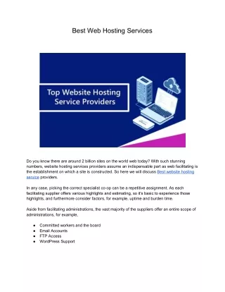best website hosting service