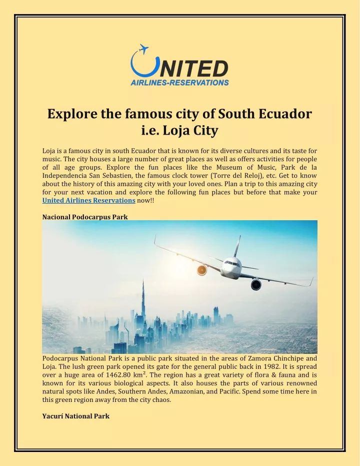explore the famous city of south ecuador i e loja