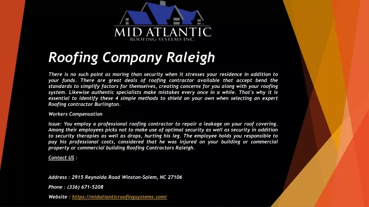 roofing company raleigh