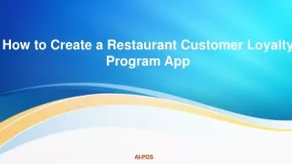 how to create a restaurant customer loyalty program app