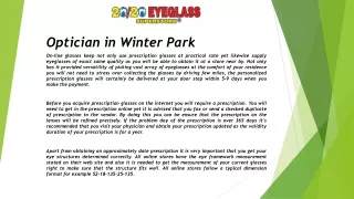 optician in winter park