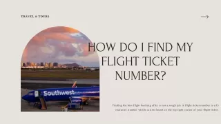 HOW DO I FIND MY FLIGHT TICKET NUMBER?