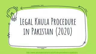Get Console For Complete Khula Procedure in Pakistan By Professional lawyer