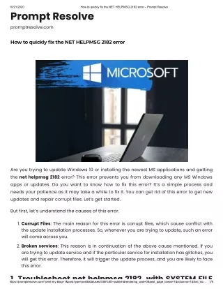 10 21 2020 prompt resolve promptresolve com