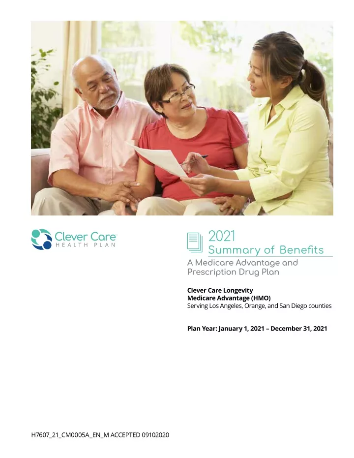 2021 summary of benefits a medicare advantage