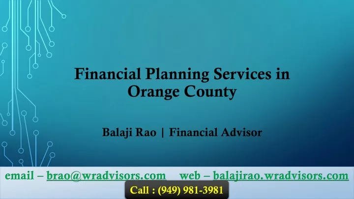 financial planning services in orange county