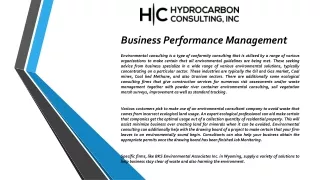 business performance management