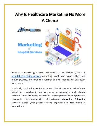 Why Is Healthcare Marketing No More A Choice