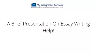 a brief presentation on essay writing help