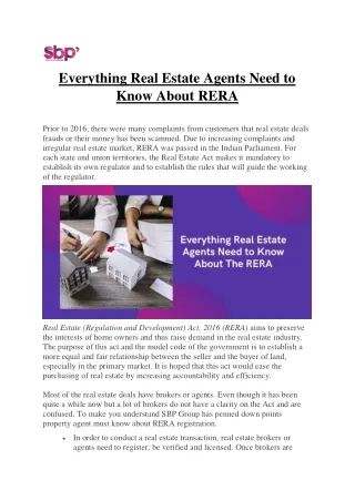 everything real estate agents need to know about