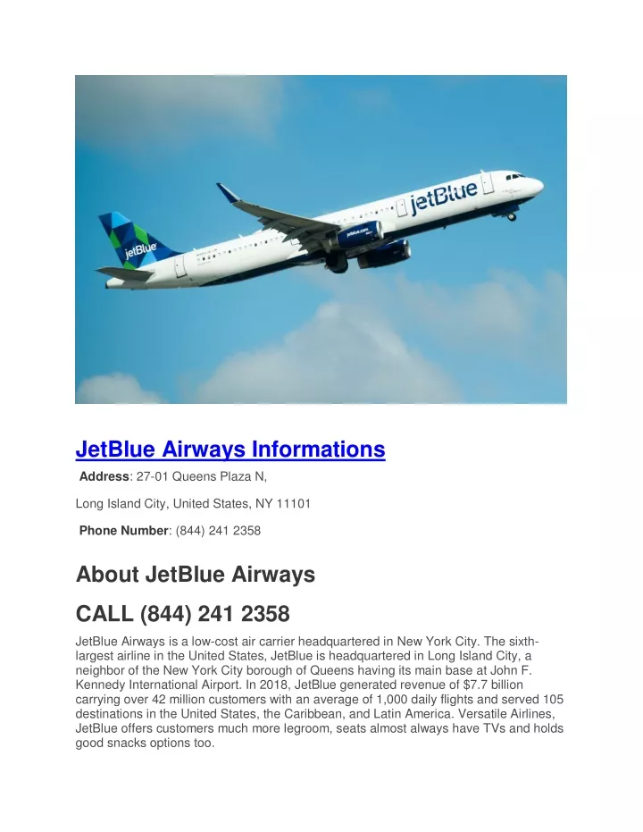 jetblue airways informations