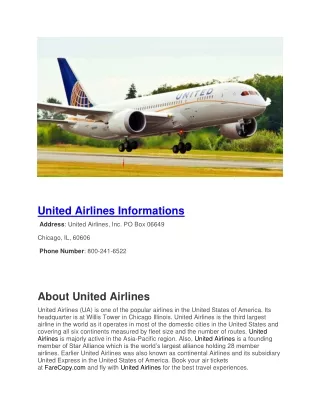 United Airlines - United Airlines Reservations - FareCopy.com