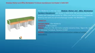 Modular Kitchen and Office Workstation Furniture manufacturer And Dealer in Delhi NCR