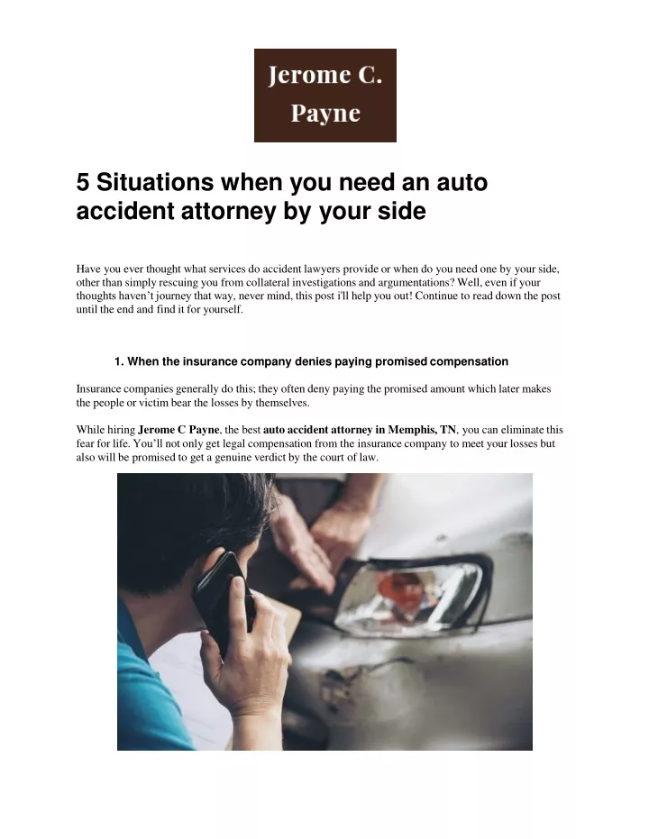 5 situations when you need an auto accident attorney by your side