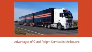 Advantages of Good Freight Services in Melbourne