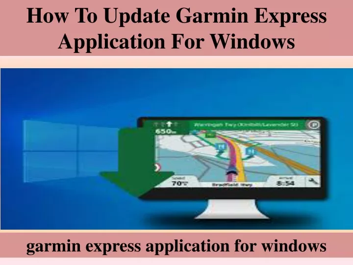 how to update garmin express application