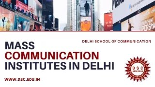 Best mass communication colleges delhi | Admission Open 2020 | Delhi School of Mass Communication