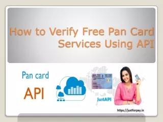 How to Verify Free Pan Card Services Using API