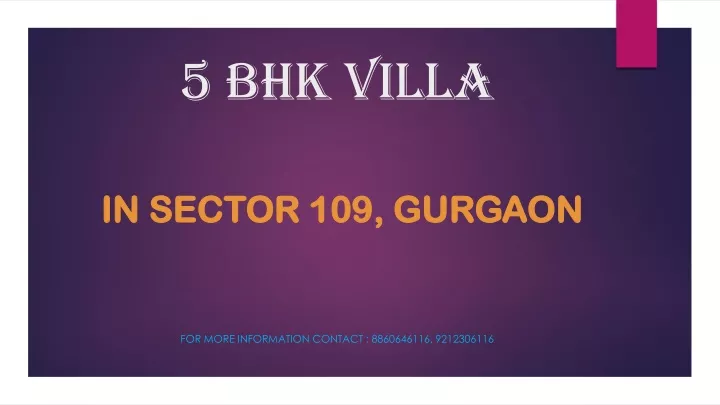 5 bhk villa