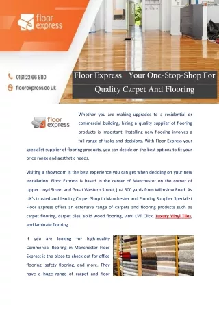 Floor Express - Your One-Stop-Shop For Quality Carpet And Flooring