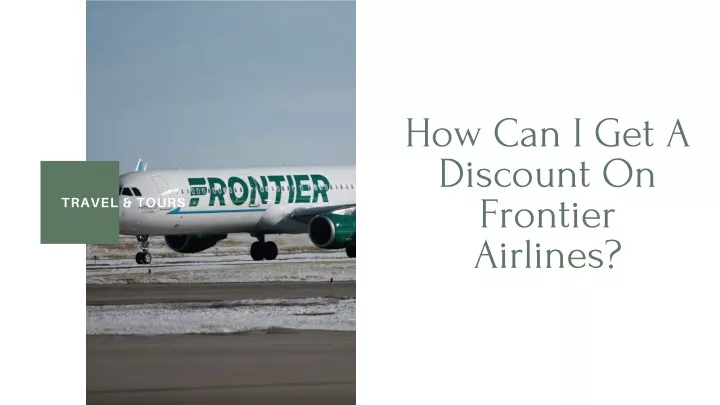 how can i get a discount on frontier airlines