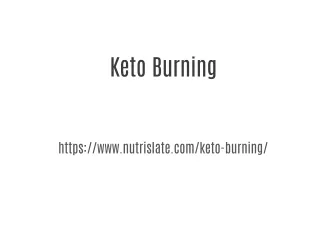 Keto Burning : Secret Solution To Lose Weight Fast!