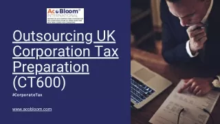 Corporate Tax Preparation Outsourcing Services in UK