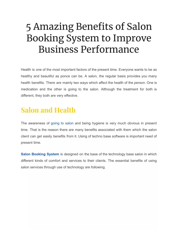5 amazing benefits of salon booking system