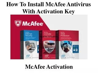 How To Install McAfee Antivirus With Activation Key