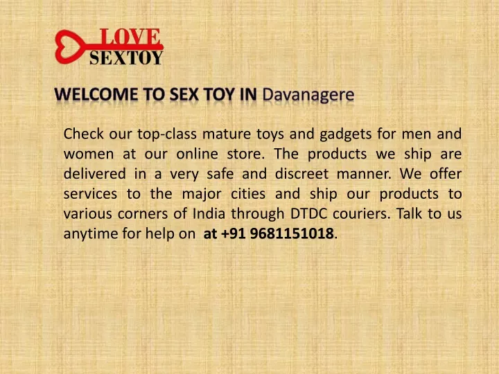 w elcome t o sex toy in davanagere