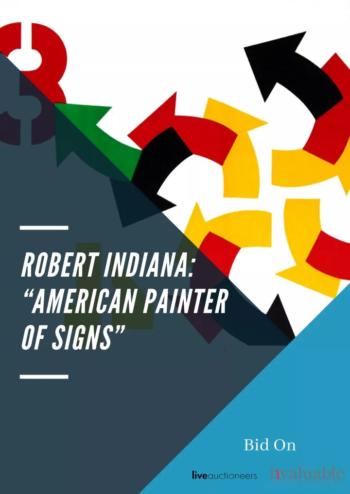robert indiana american painter of signs